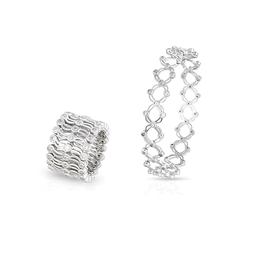 2-in-1 Adjustable Bracelet Ring Combo for Women & Girls