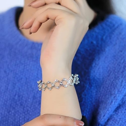 2-in-1 Adjustable Bracelet Ring Combo for Women & Girls