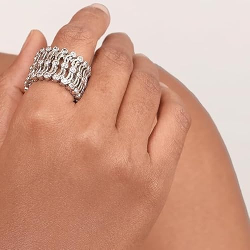 2-in-1 Adjustable Bracelet Ring Combo for Women & Girls