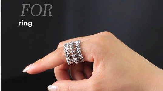 2-in-1 Adjustable Bracelet Ring Combo for Women & Girls