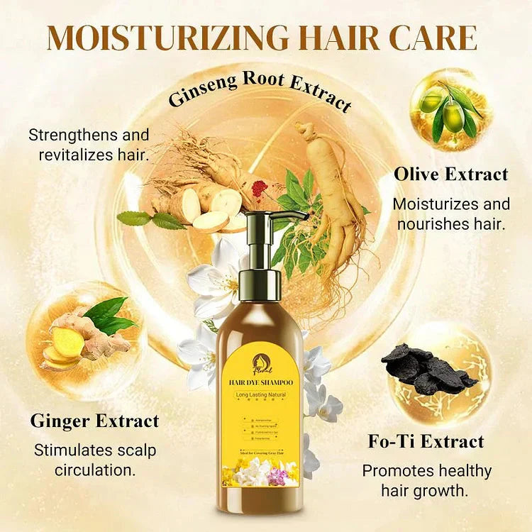Long Lasting Natural Hair Dye Shampoo 100ML Buy 1 Get 1 FREE