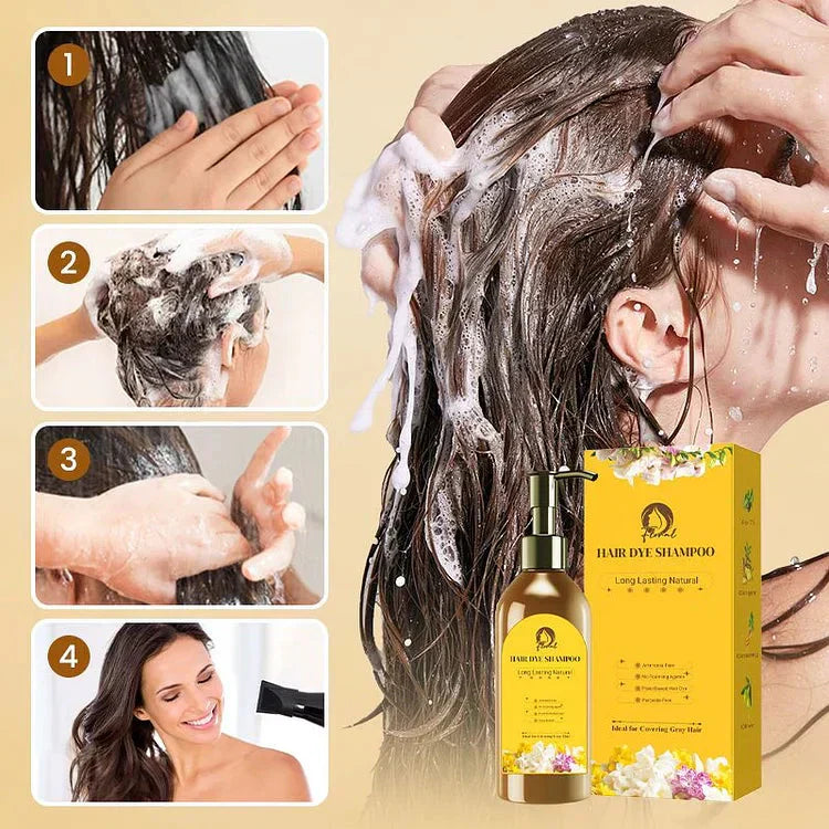 Long Lasting Natural Hair Dye Shampoo 100ML Buy 1 Get 1 FREE